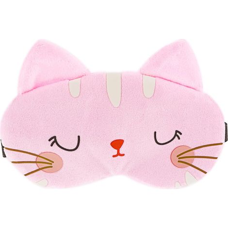 Masque de sommeil mignon et doux en peluche, motif chat de dessin animé, bandeau confortable, couvre-yeux animal amusant et original, fard à paupières pour femmes, hommes et enfants, pour les voyages (1/5)