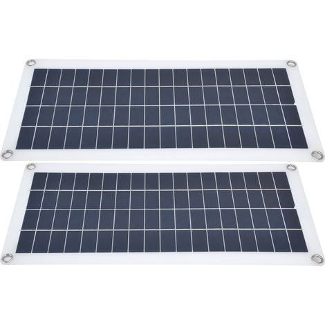 2x10W Solarmodul-Set mit 30A-Laderegler, Photovoltaikmodul, USB 5V für Wohnmobil und Boot – Notladung (1/5)
