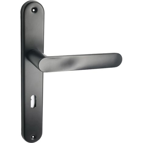 Domino ovaler Türgriff für den Innenbereich, mattschwarz – für Standardschlüssel BB 72 mm (1/5)