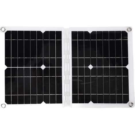Kit Panneau Solaire 20W Pliable Chargeur Batterie 18V DC pour Voiture Camping-Car Quad - PET EVA PTP Imperméable (1/5)