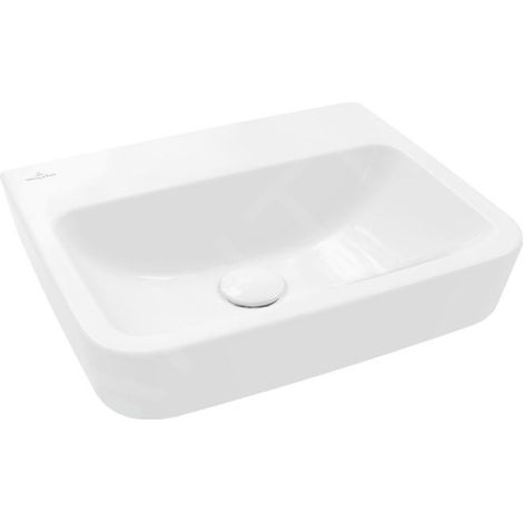 Villeroy & Boch O.novo - Lave-mains à poser, 450x370 mm, sans trop-plein, sans trou pour robinet, CeramicPlus, blanc alpin (1/3)