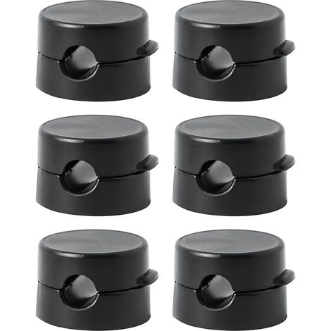 Lot de 6 supports de câbles à ressort - Gestion des câbles sans résidus, support de câble, organiseur de bureau, support pour câble de charge de téléphone