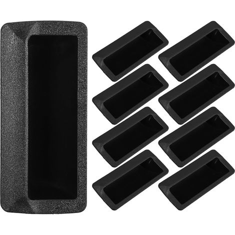10 Piece Kit Industrial Recessed Cabinet Handles Kitchen Plastic (1/5)