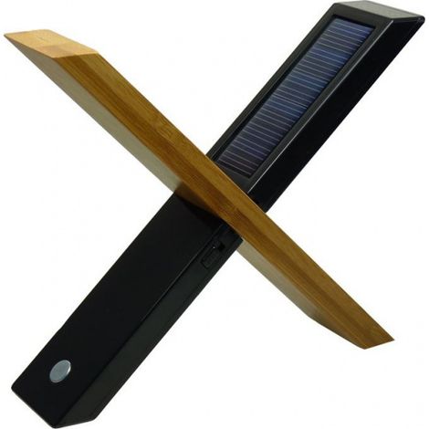 POWERplus Sphynx Bambus-Solar-Tischleuchte