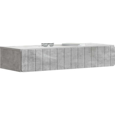 Maison Exclusive - Tavolino da Parete Laterale Grigio Cemento 87,5 x 34,5 x 17 cm