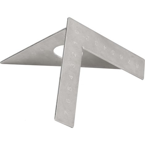 Équerre triangulaire en acier inoxydable, 90° 45°, outil de mesure pour menuiserie, traçage précis, gabarit de marquage (1/5)