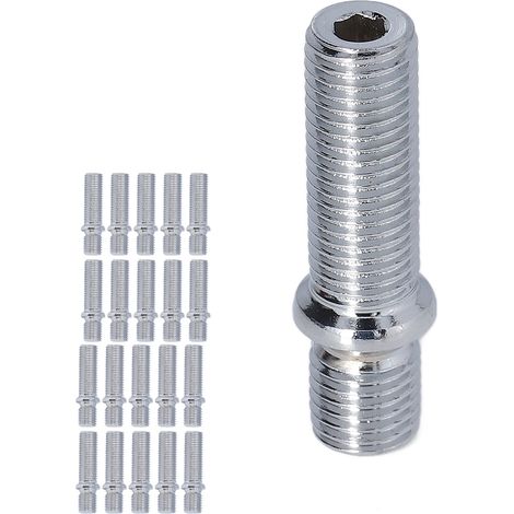 Lot de 20 goujons de conversion de roue, longueur 50 mm, tige de 33 mm, adaptateur de vis de roue de remplacement pour Mercedes-Benz M12x1,25 vers M12x1,5 (1/5)