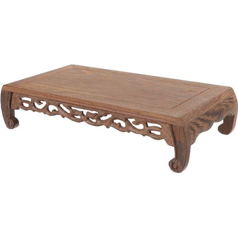 Support de vase en bois, socle d'exposition pour objets artisanaux, rehausseur de jardinière en bois de style vintage (1/3)