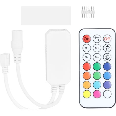 Ortviai Contrôleur LED RGBWW Wi-Fi et RF pour Bandes Lumineuses – Mini, Intelligent, avec Télécommande et Commande Vocale (1/5)
