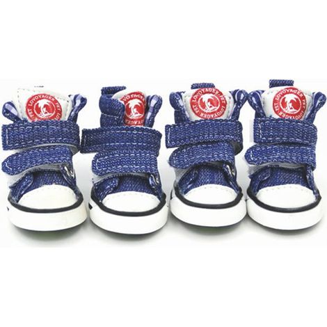 Filiyano-Chaussures pour chien, baskets, chaussures en toile à scratch pour animaux de compagnie, bottes antidérapantes pour chiot Chihuahua (1/5)