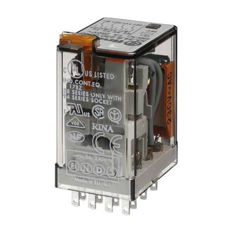 Finder 55.34.8.230.5000 Relais enfichable 230 V/AC 7 A 4 inverseurs (RT) 1 pc(s) Y527953 (1/2)