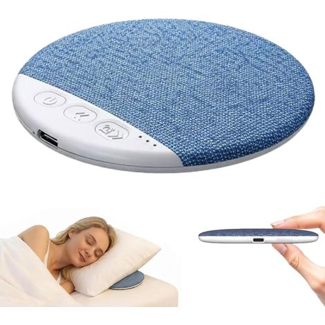 Ultradünner Bluetooth-Lautsprecher mit Bluetooth 6.0, Bluetooth-Lautsprecher zum Schlafen, Knochenleitung unter dem Kissen mit beruhigenden Klängen und Schlaftimer für Menschen, die auf dem Kopfkissen