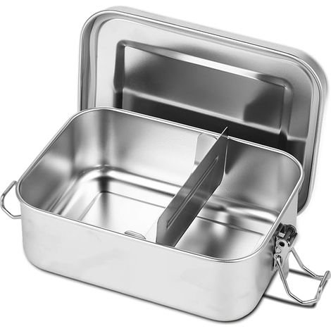 850 ml Edelstahl-Bento-Box – Auslaufsichere Lunchbox mit einem Fach – Ideal für Kinder, Schule, Arbeit und Picknicks – Wasserdicht und robust (1/5)