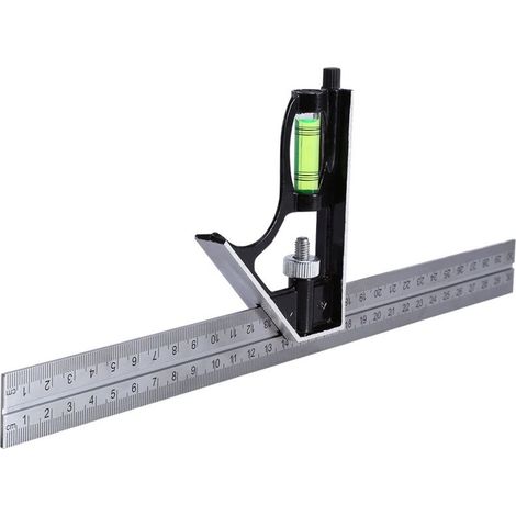 royaluxe -Équerre à combinaison réglable, Réglable Outils de Mesure de Règle, 300mm (1/5)