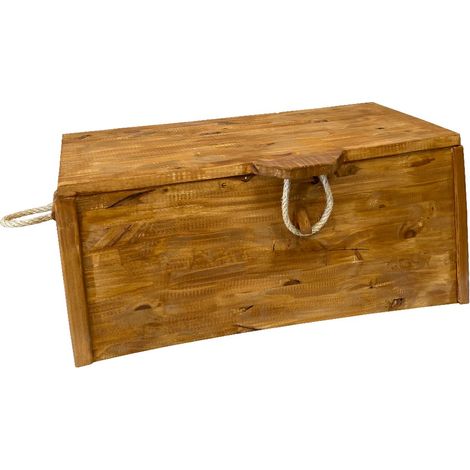 Coffre en bois de pin - Marron (1/3)