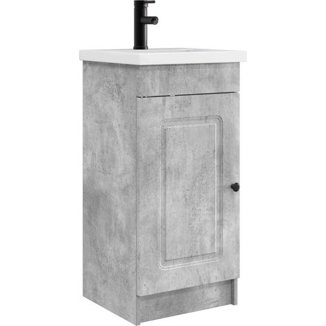 Bathroom Vanity with Sink Concrete Grey 42 x 40 x 84.5 cm vidaXL