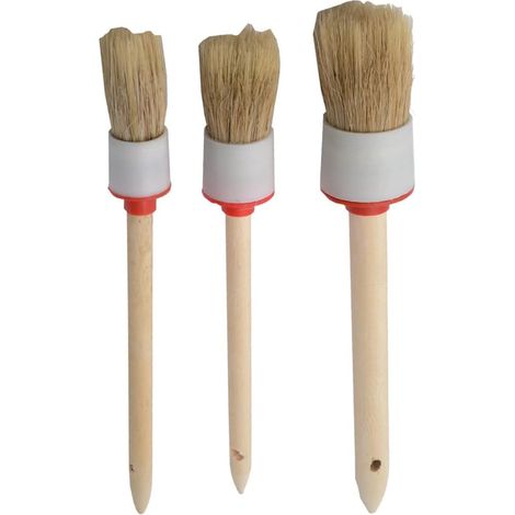 Lot de 3 brosses de lavage universelles souples pour voiture - Pour grille d'aération de voiture, tableau de bord, garniture de siège - Diamètre de la tête : 25 mm, 30 mm, 40 mm (1/5)