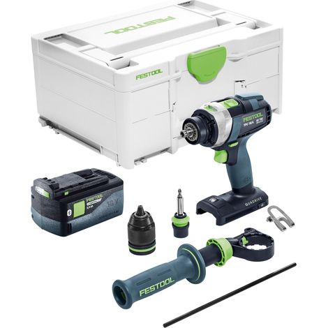 Perceuse-visseuse à percussion sans fil Festool TPC 18/4-Basic 18 V 75 Nm Brushless + 1 batterie 5,0 Ah + Systainer - sans chargeur