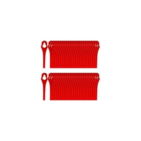 Lote de 100 cuchillas de repuesto PA6 compatibles con cortabordes Florabest LIDL FRTA 20 A1, FAT 18B2, FAT 18B3 (1/5)