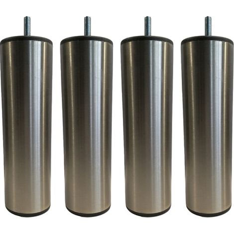 Pieds de sommier Margot Pieds cylindriques Samoa 60X150 Finition Inox (1/2)