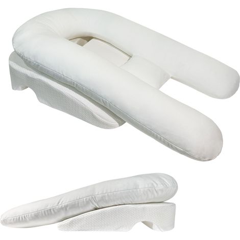 Coussin de positionnement latéral ergonomique – Soulagement des épaules et du cou – Design en U pour sommeil latéral – Housse lavable en machine – Vercart (1/5)