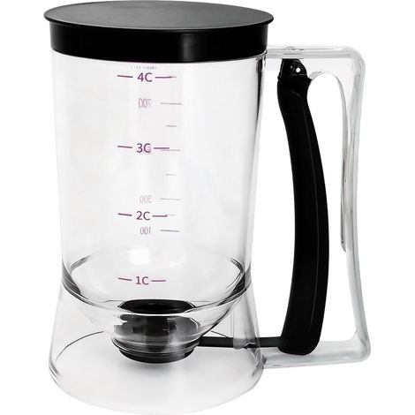 Dispensador de masa para panqueques: herramienta de cocina indispensable para panqueques, cupcakes, waffles, pasteles y crepes perfectos. (1/3)