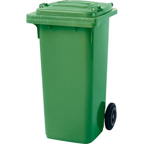 BRB Müllbehälter, Inhalt 120 Liter, BxTxH 480x550x930 mm, Niederdruck-Polyethylen (PE-HD) (grün)