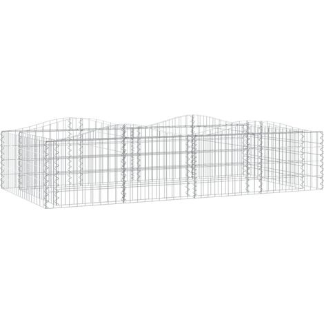 Maison Exclusive - Gabbione ad Arco con Letto Rialzato 200x100x50 cm Ferro Zincato