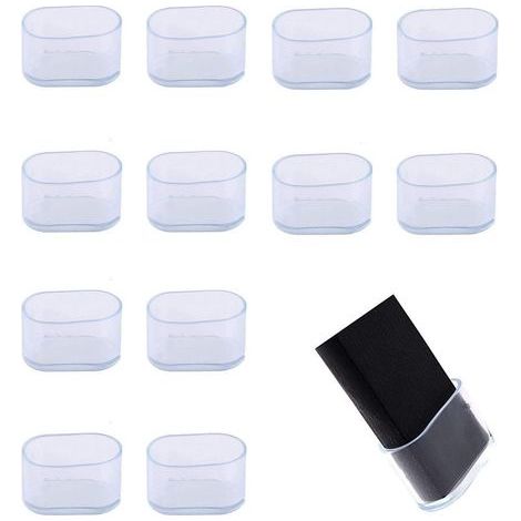 12 pièces Anti-ayues-Tampon Chaise Potection, Potection Pied de Chaise, Pieds Potecteu Caoutchouc Chaise, pou Toutes Sotes de Pieds de Meubles, Pieds de Meubles en métal (1/5)