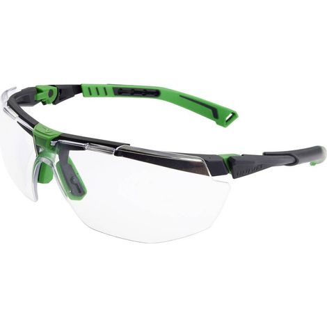 Univet 5X1 5X1-03-00 Occhiali di protezione antiappannante, incl. Protezione raggi UV Nero, Verde EN 166 DIN 166