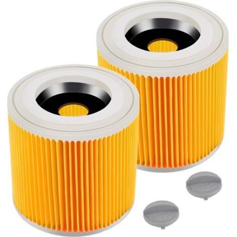 Cartouche filtrante (lot de 2) pour Kärcher WD3 Premium, NT20/1 NT30/1 NT38 - Filtre - Filtre de rechange pour aspirateurs Kärcher (1/2)