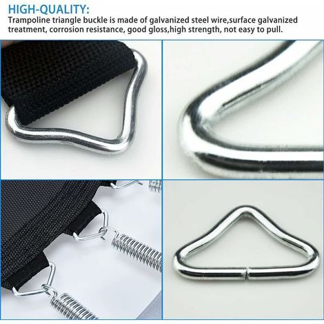 Set di 20 anelli triangolari per trampolini - Anelli triangolari a forma di V - Anello in tela - Accessori per trampolino con attrezzi per trampolino (1/3)
