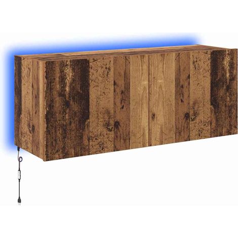 Maison Exclusive - TV-Wandschrank mit LED Altholz 100 x 35 x 41 c