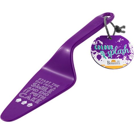 Pelle à tarte avec inscription en allemand en plastique de qualité alimentaire, indéformable, passe au lave-vaisselle, violet, 26 x 6 cm (1/5)