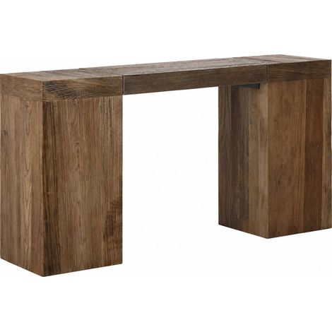 Console en bois d orme brun au style naturel - brun (1/4)