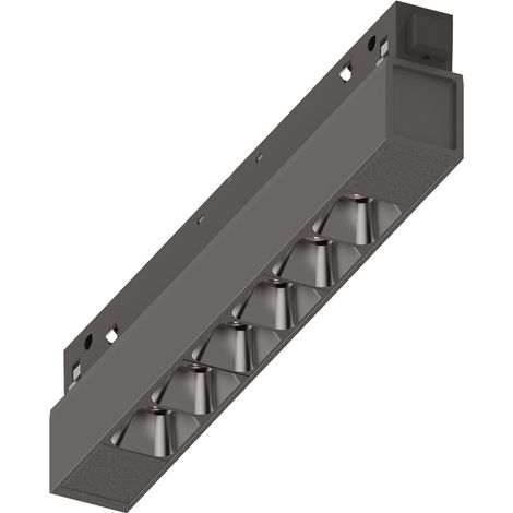 Supporto Lineare Binario Ego Alluminio Nero Led 7W 3000K Luce Calda (1/2)