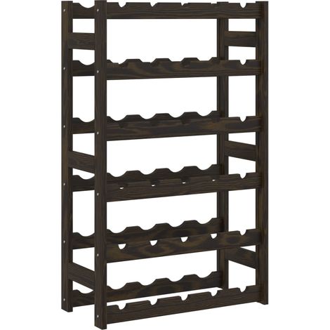 Maison Exclusive - Weinregal für 30 Flaschen Schwarz Massivholz K