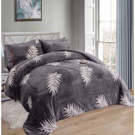 Edredón Invierno Borreguillo Nórdico de Microfibra - 180x240cm con 1 Funda Almohada - 240x260cm con 2 fundas Almohadas- Edredón Extra Suave, Cálido, Gruesa (1/5)