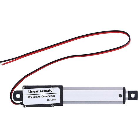 Linearantrieb 50 mm Hub, 12 V DC, geräuscharm, interner Endschalter, Mini-Linearantrieb für A