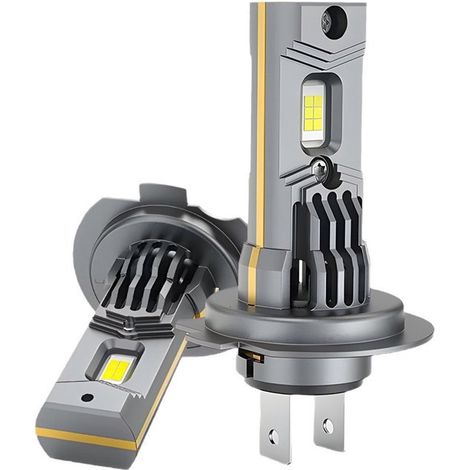 Paquete de 2 lámparas LED de 60 W, 6600 lúmenes, luz blanca fría de 7800 K, tamaño miniatura halógena 1:1, vida útil de más de 50 000 horas, Plug (1/4)