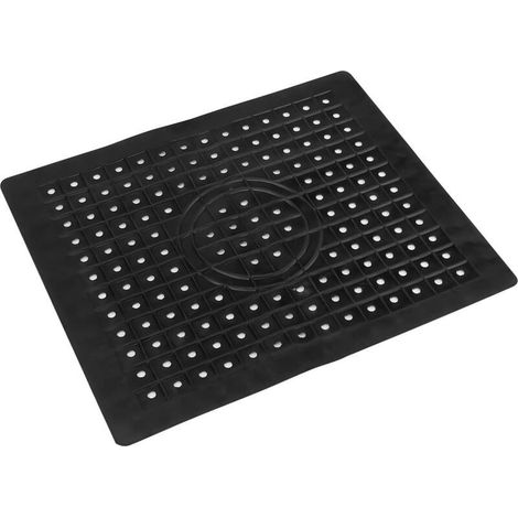 Tapis D'évier de Cuisine, Tapis D’évier, TPR Tapis D'évier en Noir, Tampon de Filtre à Eau Antidérapants Découpables pour Bain, Cuisine(12,4 × 10,4 Pouces) (1/5)