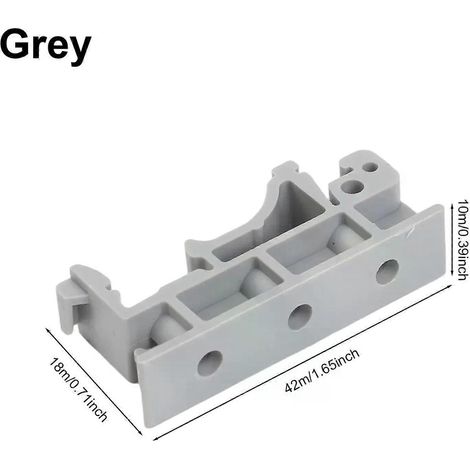 Lot de 5 adaptateurs de montage sur rail DIN C45 pour circuit imprimé vert, supports de fixation, clips de montage et vis inclus. (1/4)