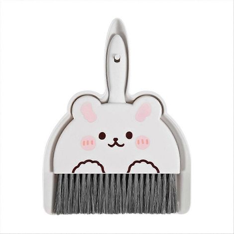 Mini balai et pelle à poussière pour enfants, ensemble de nettoyage mignon et petit jouet lapin en dessin animé (1/5)
