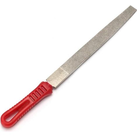 ALOVEZ 8 Zoll Diamantfeile, 180er-Körnung, Nadelfeile, Füllwerkzeug, Handwerkzeug zum Schleifen von Glas, Stein, Keramik, Marmor, Fels und Knochen (1 Stück) (1/4)