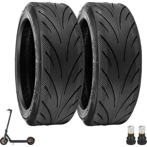 60/70-6,5 Pneu Tubeless pour Trottinette Pneu de Rechange 10 x 2,5-6,5 Roues de Rechange Pneu à Vide Epaissi de 10 Pouces avec Valve, Non Auto-Réparateur (Tubeless2) (1/5)