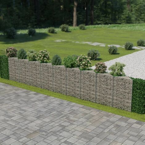 Gabion Wall Galvanised Steel 630x30x100 cm vidaXL
