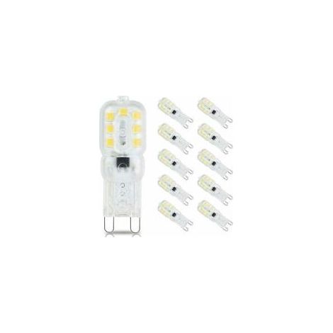 10 ampoules LED G9 3 W, équivalentes à des ampoules halogènes 33 W, blanc lumière du jour 6000 K, sans scintillement, non dimmable, ampoules à économie d'énergie G9 (1/5)