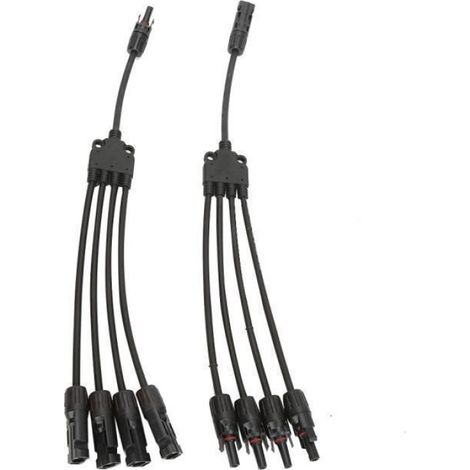 Connecteur Solaire - IP67 Étanche - 1000 V CC - Compatible MC4 - Pour Installation Photovoltaïque - Par 10