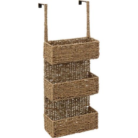 Étagère Porte 3 Niveaux "Roseau" 69cm Marron