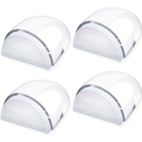 selbstklebende Türstopper, 4 bohrfreie Bodentürstopper, transparente Türstopper, klein, selbstklebend, geeignet für alle Hartböden (1/5)